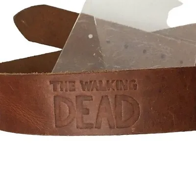 Buy The Walking Dead Show Tooled Leather Belt Brown 36  TWD Fan Merch Original • 34.53£