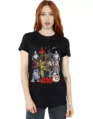 Buy Star Wars Women's The Rise Of Skywalker Character Collage Boyfriend Fit T-Shirt • 13.99£