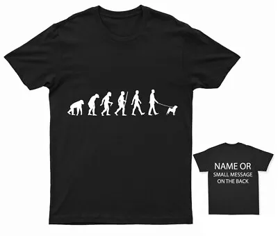 Buy Evolution Of Man To Dog Walker Shar Pei T-Shirt Customisable Humorous Tee For Do • 13.95£