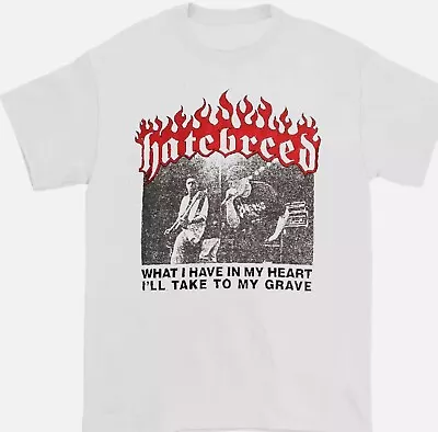Buy Vtg Hatebreed 1997 Tour Band Heavy Cotton White All Size Unisex Shirt • 5.58£