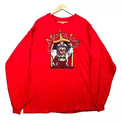 Buy Hanes Beefy Mexico Joes Cotton Long Sleeve Red Tshirt Mens XXL 50-52 • 26.99£