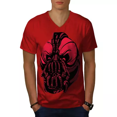 Buy Wellcoda Evil Bane Mask Dangerous Mens V-Neck T-shirt • 17.99£
