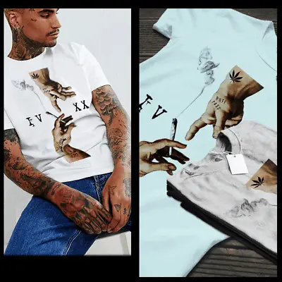 Buy Gangster T-shirt Weed Ganja Urban Hip Hop Hustle Mafia Mob Thug White Tee  • 18.63£