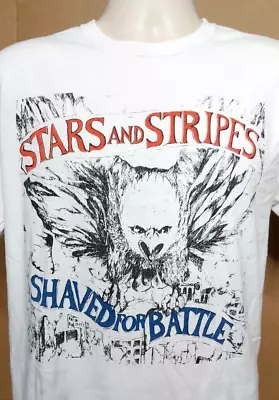 Buy Stars & Stripes Shaved For Battle T-shirt Med VTG Skinhead Oi Hardcore Slapshot • 47.60£