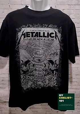 Buy Metallica Men's Large T Shirt The Black Album Skull 2012 Tour Concert Rock Band  • 21.47£