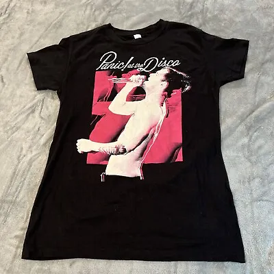 Buy Panic At The Disco T-Shirt Womens Size XL Slim Fit Short Sleeve Tultex Black  • 18.61£