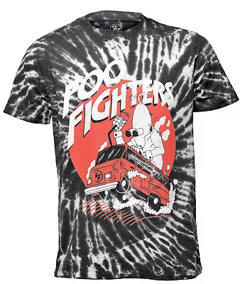 Buy Foo Fighters T Shirt Official Speeding Red Bus Tie Dye Wash New Rock Dave Grohl • 16.99£