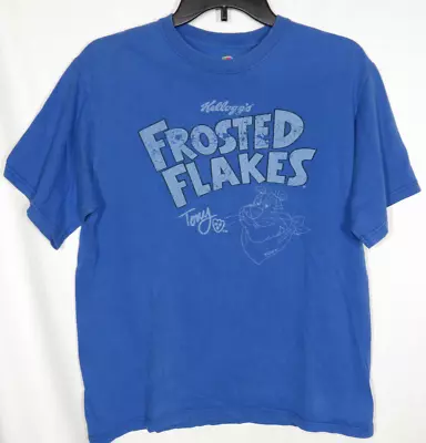 Buy Kellogg's Frosted Flakes Tony The Tiger Blue Tee Shirt Adult Unisex Size Medium • 18.66£