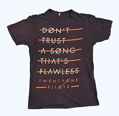 Buy Twenty One 21 Pilots Don't Trust A Song That's Flawless Black T-Shirt Size Med • 15.82£