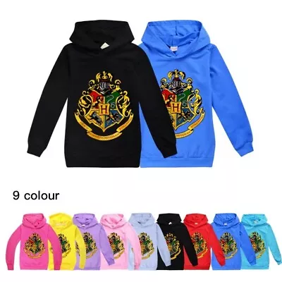 Buy Harry Potter Kids Hooded Sweatshirt  Long Sleeve Trend Hogwar Gryffind • 12.99£