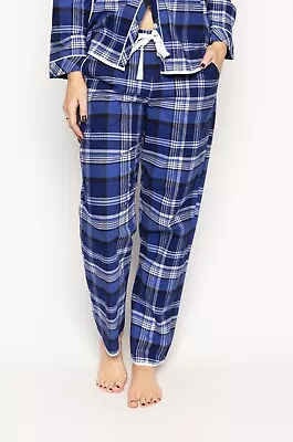 Buy Cyberjammies Pyjama Pants 100% Cotton Riley Blue Check • 8£