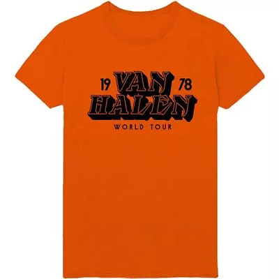 Buy Van Halen Men's World Tour '78 T-Shirt Orange - Orange - XXL • 17.30£