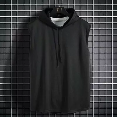 Buy Men Sleeveless Tank Top Casual T-Shirt Hoodie Sweatshirt,Gym Hoodies,Comfortable • 11£