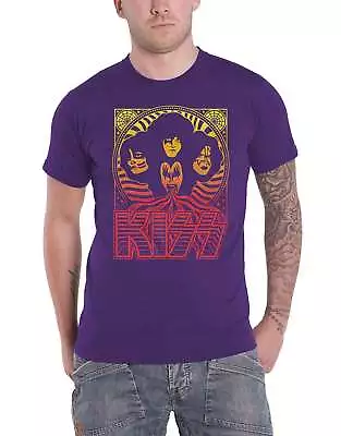 Buy Kiss T Shirt Gradient Group Band Logo New Official Mens Purple • 16.95£