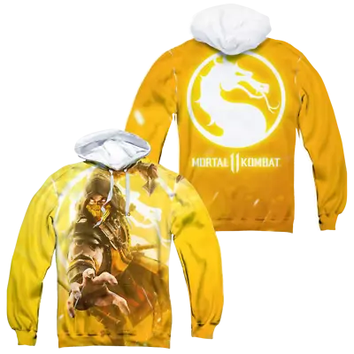 Buy Mortal Kombat Scorpion - All-Over Print Pullover Hoodie • 61.62£