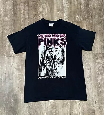 Buy Venomous Pinks Men’s Black Band T-shirt Size Medium • 23.30£