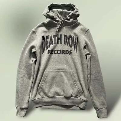 Buy Death Row Records Hoodie Size XS Relaxed Fit - Fits S Grey West Coast Hip Hop • 12.99£