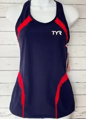 Buy TYR Carbon Triathlon Tank Top, Women's Size XL, Navy/Red NEW MSRP $110 • 17.73£