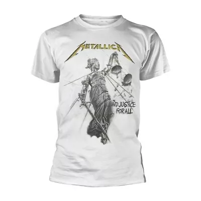 Buy Metallica And Justice For All (White) Official Tee T-Shirt Mens • 19.27£