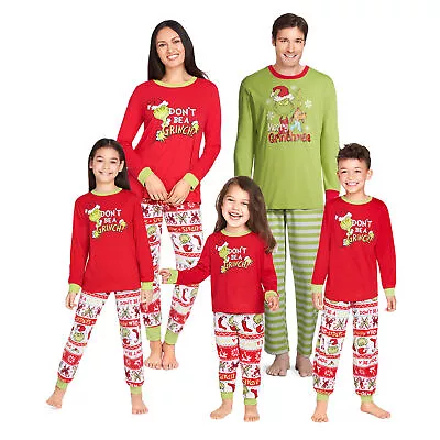 Buy UK Christmas Family Matching Pyjamas Adult Kids Grinch Nightwear Pajamas Pjs Set • 12.49£