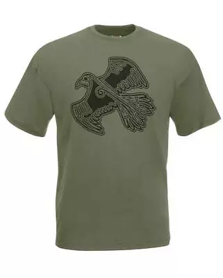 Buy Mens The Raven Totem Welsh Pagan Guardian Of Brits Olive Unisex T-Shirt • 11.01£