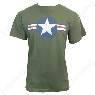 Buy Olive Green US Air Force T-Shirt - Classic USAF Printed Logo - All Sizes - New • 14.95£
