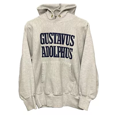 Buy VTG 90s Champion Reverse Weave Gustavus Adolphus Hoodie Sweatshirt M Made In USA • 51.35£