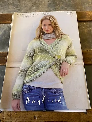 Buy New Hayfield Lady's Jacket Knitting Pattern Bonus Galaxy Chunky 9125 • 2.99£