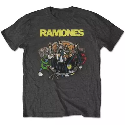 Buy The Ramones  Official Unisex T- Shirt - Road To Ruin  - Grey Cotton • 14.99£