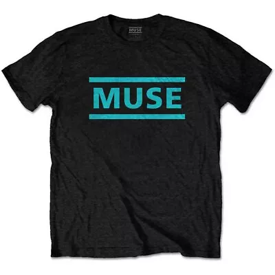 Buy Muse T Shirt Light Blue Band Logo Official Mens Black XXL • 16.56£