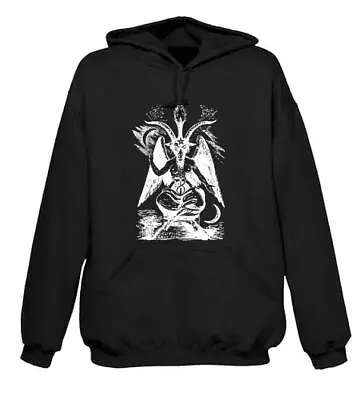 Buy GOAT OF MENDES HOODY - Wicca Satan Witchcraft Baphomet Crowley T-Shirt -  S-XXL • 25.95£