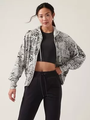 Buy Athleta Balance Sweatshirt Hoodie Eden Floral Printed Full-Zip Women’s Sz S Gray • 46.67£