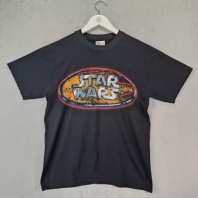 Buy Vintage Star Wars T-Shirt Mens Small Youth XL Black Single Stitch 90s Print Tee • 44.99£