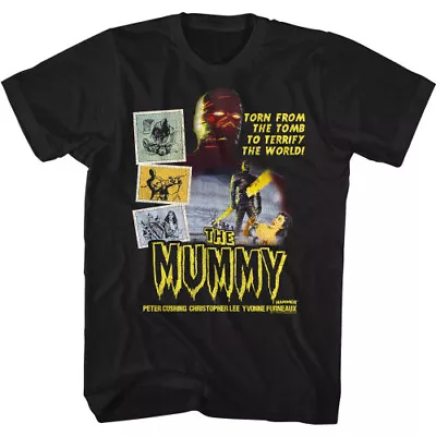 Buy Hammer Horror The Mummy With Photographs Black T-Shirt • 24.26£