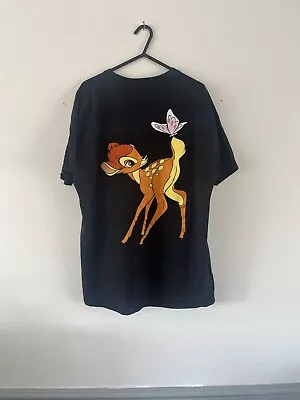 Buy Disney Bambi T-Shirt Short Sleeve Black Size M • 14£