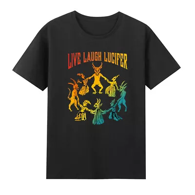 Buy Live Laugh Lucifer Horror Satan Satanic Demon Devil T-Shirt • 12.98£