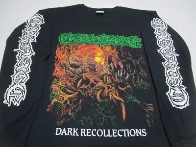 Buy CARNAGE Dark Recollections LONG SLEEVE LARGE Size , Rare Green Logo Band • 27.60£