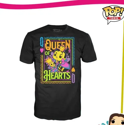 Buy Alice In Wonderland Funko Pop Tee! T-Shirt Queen Of Hearts Blacklight Size XXL • 19.95£