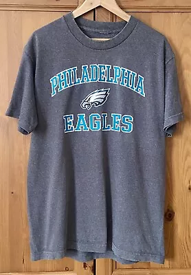 Buy Vintage Grey Philadelphia Eagles T-Shirt / Retro Americana Top Size L / UK 14-16 • 4.99£