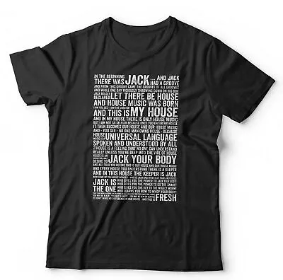 Buy In The Beginning There Was Jack House Music Speech Tshirt Unisex - Dance, EDM, • 14.99£