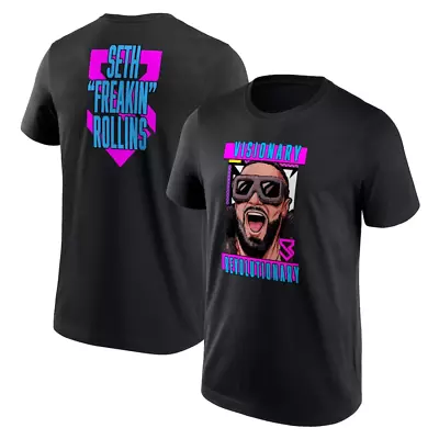 Buy Seth Rollins WWE T-Shirt Men's Black Visionary Revolutionary T-Shirt - New • 14.99£