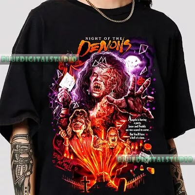 Buy Night Of The Demons Movie Poster T Shirt, Gift For Her, Gift For Him • 24.26£
