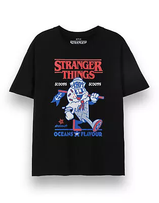 Buy Stranger Things Black Scoops Short Sleeved T-Shirt (Unisex) • 16.95£