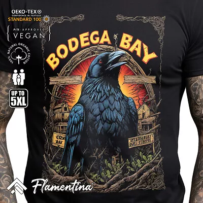 Buy Bodega Bay Mens T-Shirt Horror Crows Antonio Birds Kab Radio Station Thing E407 • 9.99£