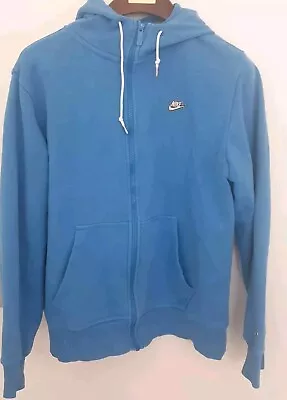 Buy NIKE®FRENCH TERRY Full Zip Gym Jogging Women's Sportswear Hoodie In Blue Size L  • 5£