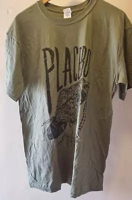 Buy Official Placebo Merchandise T Shirt - Khaki Size L • 45£