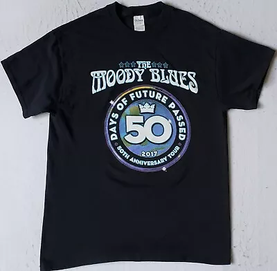 Buy THE MOODY BLUES Days Of Future Passed 50th Anniv. 2017 Size Medium Black T-Shirt • 10.50£