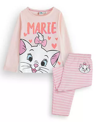 Buy Disney Pink Marie Long Sleeve Long Leg Pyjama Set (Girls) • 12.95£