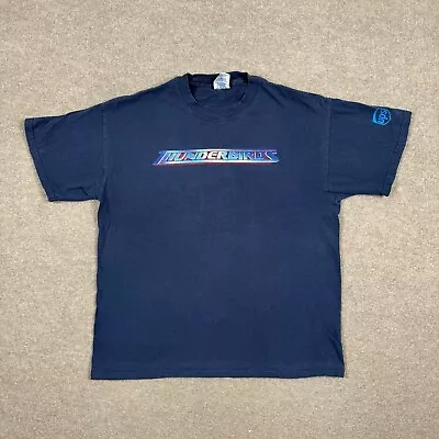 Buy Vintage Thunderbirds M & O Knits T Shirt Mens Size L Blue Short Sleeve 2004 • 11.18£