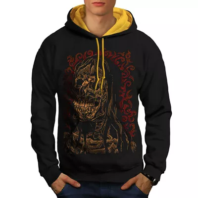 Buy Wellcoda Maiden Metal Death Lifeless Mens Contrast Hoodie • 32.99£